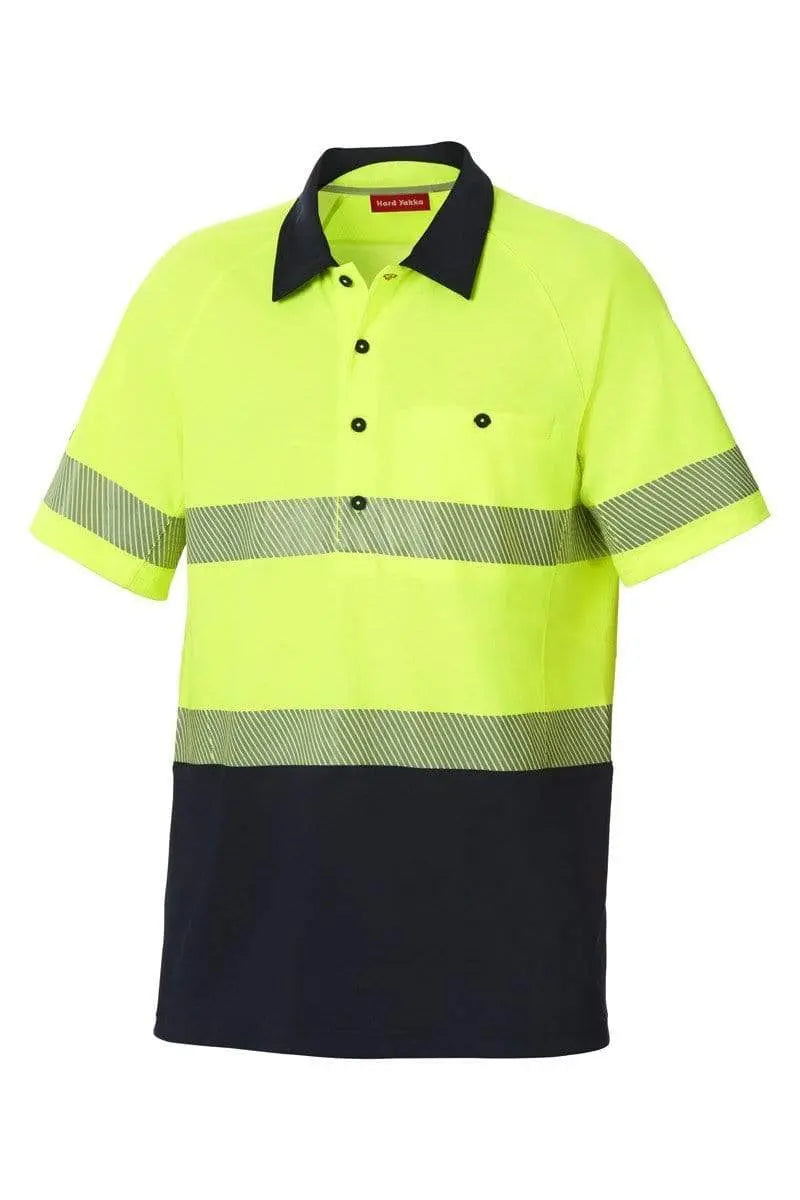 Hard Yakka Hi Vis Taped Polo Shirt Y11383 Work Wear Hard Yakka